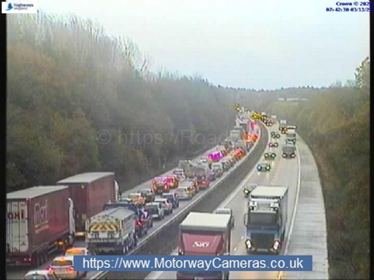 Delays on M54 near Wolverhampton following crash
