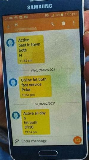 Some of the drugs sales messages sent by Nabeel. Photo: West Midlands Police