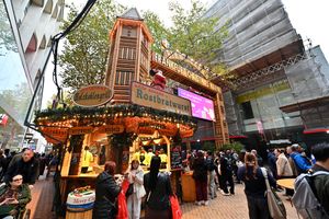 The stalls were already busy on the first day