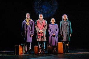 The Pevensie Children are played by adult actors in the play.