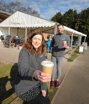 The new outdoor cafe means that more than 100 people can sit and enjoy a drink and food