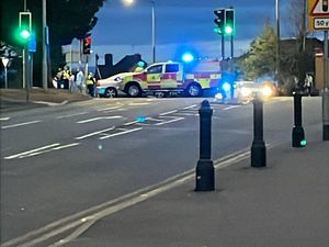Supporting image for story: Halesowen road closed off after two-car crash at crossing