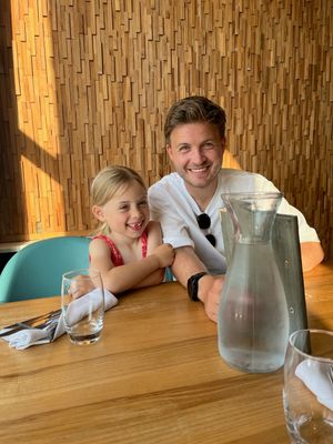 Chris with his daughter, Mia