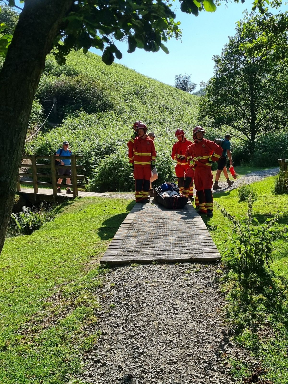 Emergency services rush to rescue schoolboy with broken foot in Shropshire beauty spot