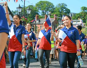 The parade had an international flavour
