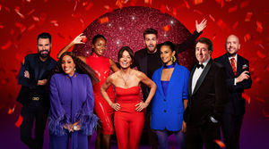 Getting ready for Comic Relief 2025 are Rylan Clark, Alison Hammond, AJ Odudu, Davina McCall, Joel Dommett, Alesha Dixon, Jonathan Ross, Tom Allen.