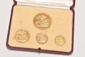 This 1937 George VI coronation proof set of gold coins sold for £10,000.
