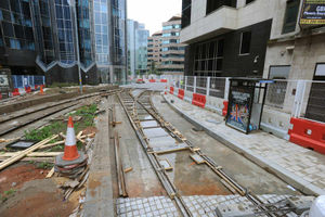 Track laying for the extension gathers pace.