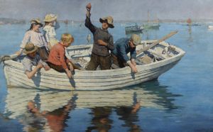 Stanhope Forbes - Chadding in Mounts Bay (1902). 