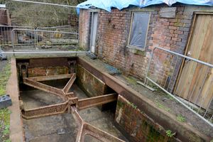 The old railway weighbridge in Bishop Castle