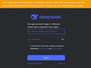 Supporting image for story: DeepSeek reopens new user sign-ups despite ongoing security concerns