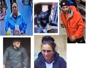 Do you recognise any of these people who may be able to help Oswestry SNT in relation to suspected shoplifting offences