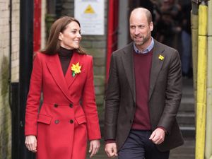 The Prince and Princess of Wales at Pontypridd Market in Wales on Wednesday