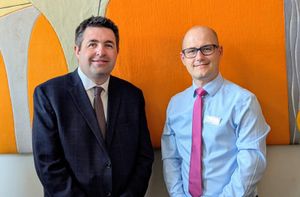 Telford MP Shaun Davies (left) with Infrastructure Director at Network Rail, Adam Checkley.