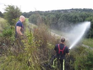 Wolverhampton firefighters tackling a recent grass fire