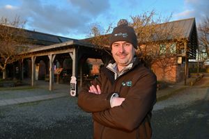 Tenant farmer, Ben Hollins at Fordhall Farm in Market Drayton