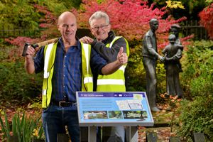 Brian Gilbride with Colin Thompson, vice chair of the Friends of Telford Park