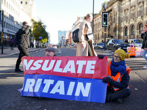 Supporting image for story: Insulate Britain protesters block busy Birmingham city centre road