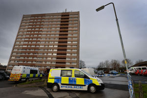 Police in Chadwick Close, Merry Hill, after an investigation was launched