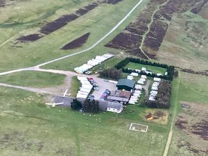 Midland Gliding Club pictured from the air