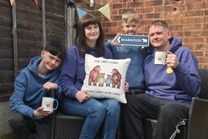 Sarah with her husband Andrew Dibb and their children Noah and Jacob
