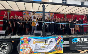 The Serenity Singers Choir were among the performers on a fun day in Eccleshall
