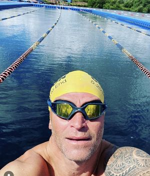 Iain Hughes had been training for two years. Credit: Instagram @hughesyswims