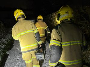 Supporting image for story: Firefighters walk half a mile on foot in snow to tackle Oswestry chimney fire