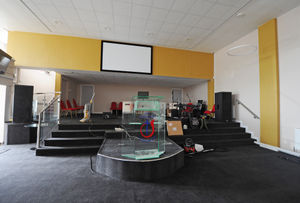 The new pulpit area is part of an upgrade of the existing church area
