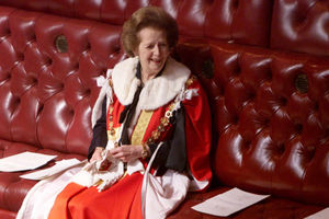 Baroness Thatcher in the House of Lords in 2001