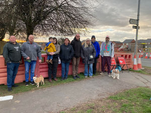 Parkside Residents At The Beaconside Roadworks Area. Photo by Staffordshire LDR Kerry Ashdown. Free for use by all LDRS partners