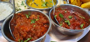 Two curries full of spice, texture and flavour