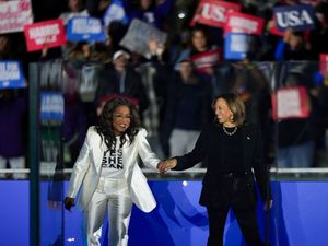 Supporting image for story: Oprah Winfrey among stars offering final push for Kamala Harris: ‘Yes she can’