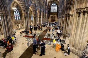 Covid vaccinations begin at Lichfield Cathedral
