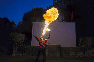 The Fire Eater is caught in spectacular action