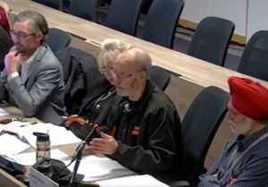 Councillor Arnold England speaking at the planning committee. Picture: Telford & Wrekin Council