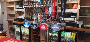 A good selection of drinks are available behind the bar