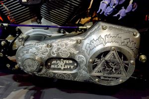 Details of the Sabbath themed bike