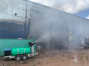 Supporting image for story: Telford waste centre blaze: Fire chiefs warn they will be on site for at least two months

