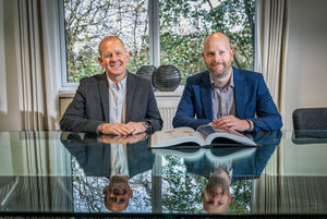(L-R) Steve Hird, Co-founder of Edward Thomas Interiors and Andy Ward, Senior Associate Commercial Property Solicitor at Talbots Law