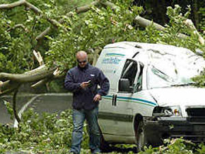 Supporting image for story: Mayhem as storm hits