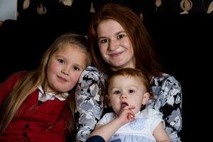 Caitlyn Darrall, and Maddison Darrall with mother Laura