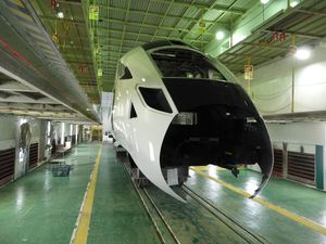 The bodyshell of the new Class 805 locomotives