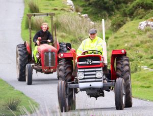 Shropshire visitor Dave Coombes with his MF135