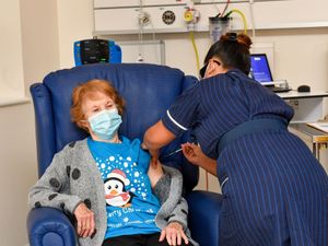 Supporting image for story: ‘Please do have the jab,’ says woman who received world’s first Covid vaccine