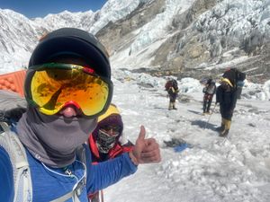 Adam climbing Everest