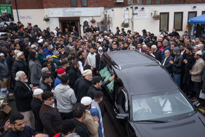 Hundreds of mourners attended