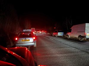 The A5 was closed in both directions following the crash. Photo: Sue Austin