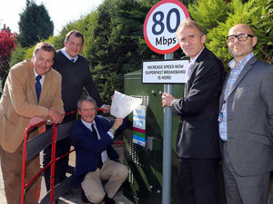 Supporting image for story: High-speed internet boost as Shropshire's 100th fibre broadband cabinet goes live