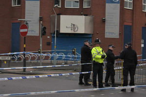 Police at the scene of the shooting in Birmingham. Picture @snappersk